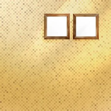 Golden mosaic interior. Stock Illustration