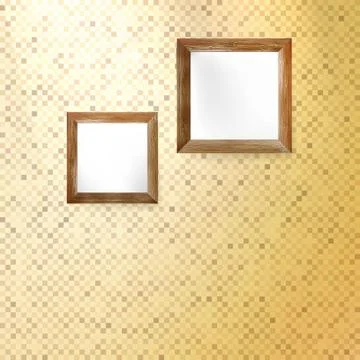 Golden mosaic interior. Stock Illustration