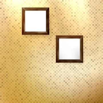 Golden mosaic interior. Stock Illustration