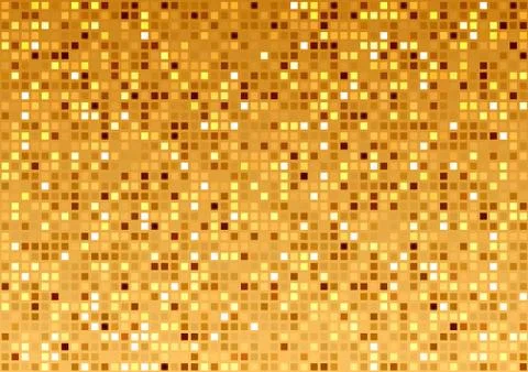 Golden Mosaic Texture Stock Illustration