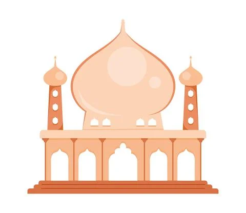 Golden mosque building Ilustración de archivo