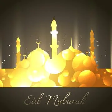 Golden mosque Stock Illustration