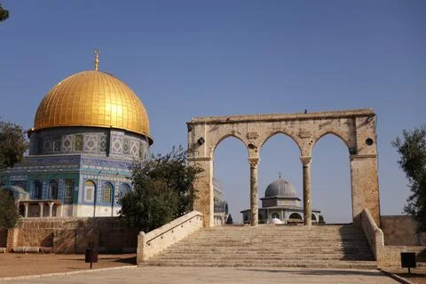 Golden mosque Jerusalem Stock Photos