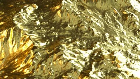 Golden Mountain Terrain Texture 3d render. イラスト素材