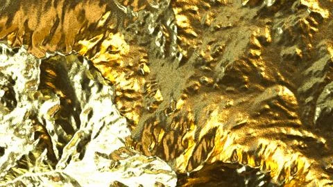 Golden Mountain Terrain Texture 3d render. Illustrazione stock
