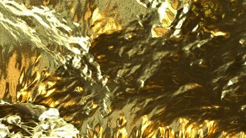 Golden Mountain Terrain Texture 3d render. イラスト素材