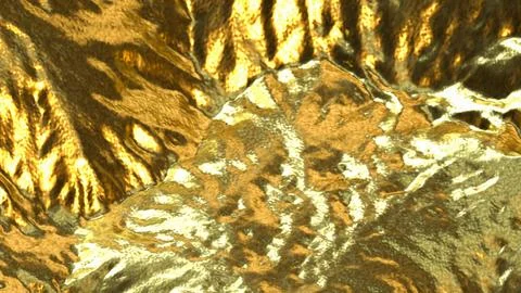 Golden Mountain Terrain Texture 3d render. イラスト素材