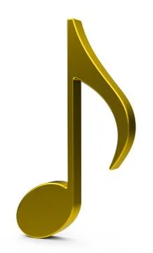The golden music note Stock Illustration