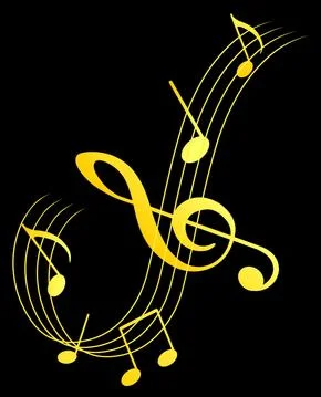 Golden-music-notes Stock Illustration