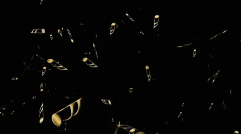 Golden Music Symbols Stock Footage 59763280