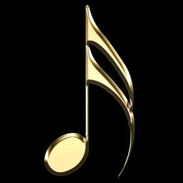 Golden musical note illustration Stock Illustration