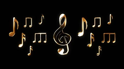 Golden Musical Notes 스톡 동영상 221957293