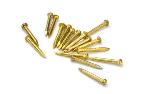 Golden nails Stock Photos