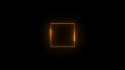 Golden neon square particle trace motion graphic - abstract amber glowing. Video stock 339211704