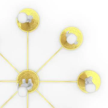 Golden network 2 Stock Illustration