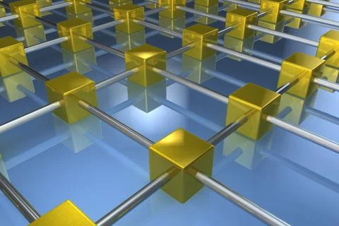 Golden network Stock Illustration
