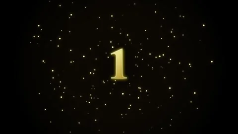 Golden New Year Countdown 3 2 1 to Happy New Year 2027 Circle Loop Stock Footage 344683136