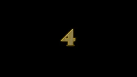 Golden new year countdown timer with fireworks celebration animation Stock Footage 345666848