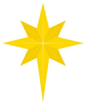 Golden north star Stock Illustration