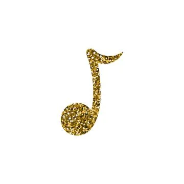 A golden note icon. イラスト素材
