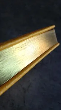 Golden notebook with on a dark background Stock Photos