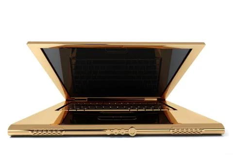 Golden notebook Stock Photos