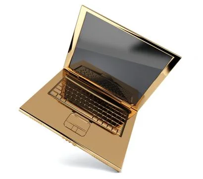 Golden notebook Stock Photos