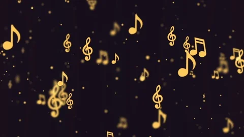 Golden Notes Background. Music Loop Background Stock Footage 90916962