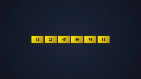Golden Number Blocks Ascending Sequence on Dark Blue Background Stock Footage 348422880