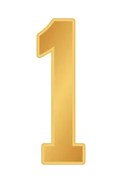 Golden number one Stock Illustration