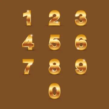 Golden number, vector Stock Illustration