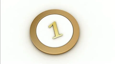Golden numbers animation Stock Footage 10825503