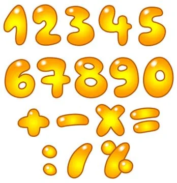 Golden numbers Stock Illustration