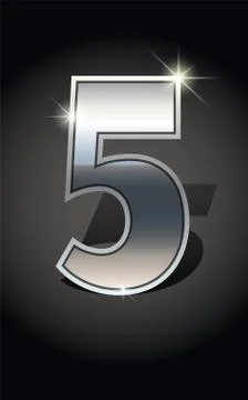 Golden numbers set Stock Illustration