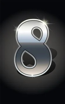 Golden numbers set Stock Illustration