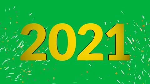 Golden numerals counting from 9 to year 2021 greeting countdown celebration Stock Footage 144679897