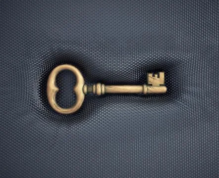 A golden old style key. Stock-Illustration