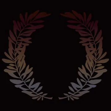 Golden olive branches Stock Illustration