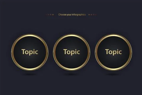 Golden option vector design template used in UI, web, icons, elements, and .. Stock Illustration