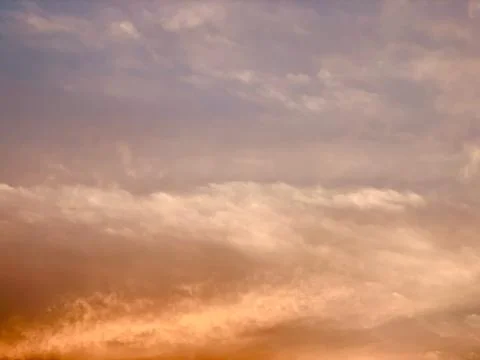 Golden Orange Sunset Clouds Static Atmospheric Background Stock Photos