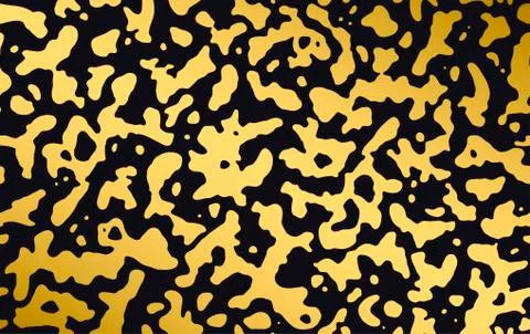 Golden organic fluid seamless pattern. Hand drawn abstract background. Organic Stock Illustration