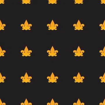 Golden ornament repeating seamless pattern Illustrazione stock