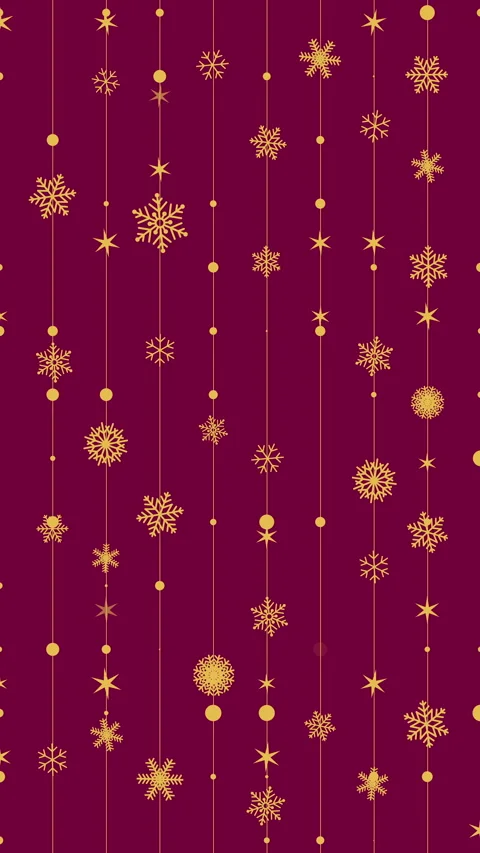 Golden ornament strings on maroon. 스톡 동영상 323199866