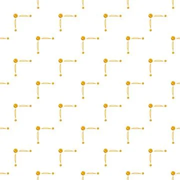 Golden ornate frame corner element seamless pattern Illustrazione stock