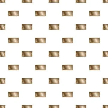 Golden ornate rectangular frames forming seamless pattern 库存插图