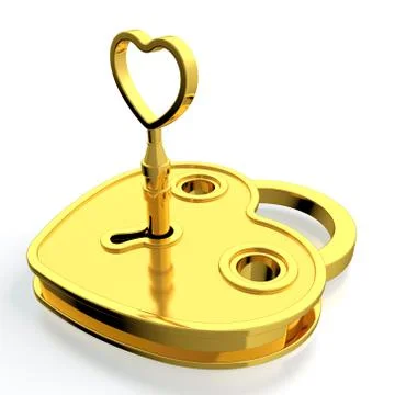 Golden padlock Stock Illustration