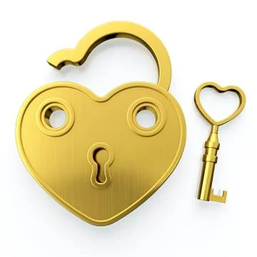Golden padlock Stock Illustration