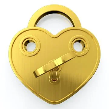 Golden padlock Stock Illustration