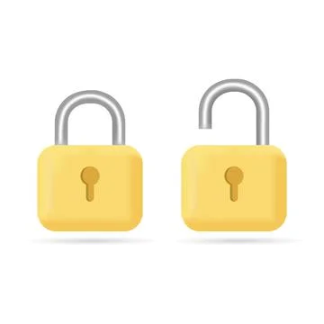 Golden padlock vector illustration Stock Illustration