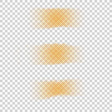 Golden paint brush strokes for creative design projects. Stock Illustration